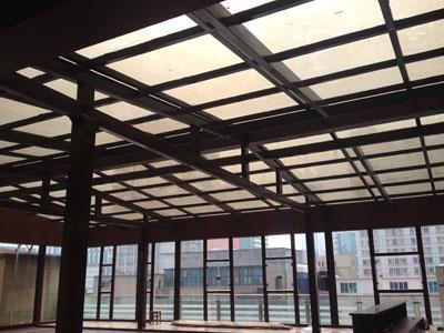 金紫薇酒店阳光房天顶玻璃贴膜成功